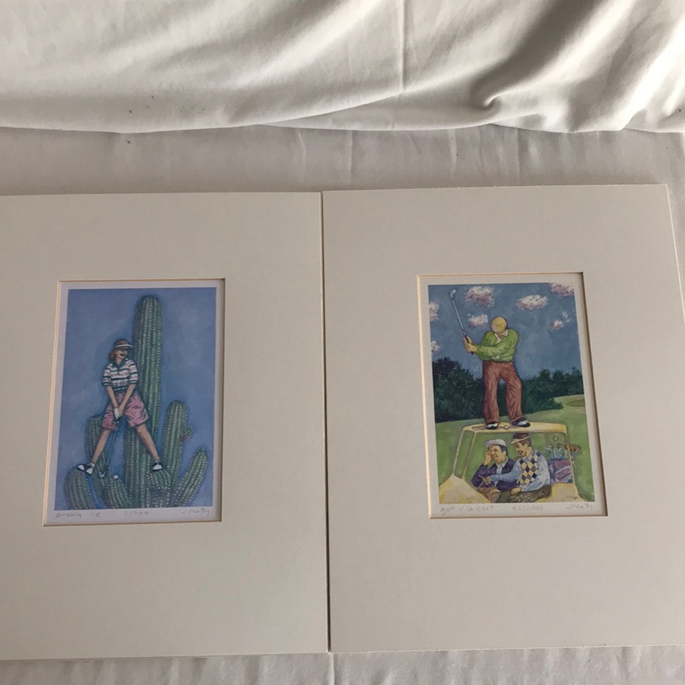 Jonathan Heath Golf painting limited prints signed